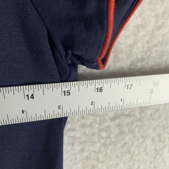 Boden Marianna Ponte Dress Women's 6 Navy Stretch Zipper Back Short Sleeve 7630 - Picture 5 of 9